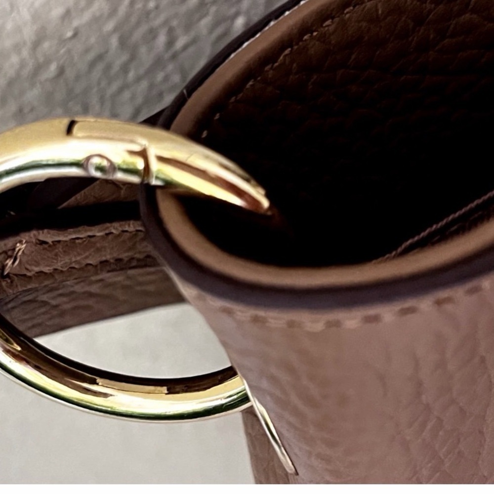 Antonio Melani Pebble Taupe Leather Tote Bag - Picture 5 of 10